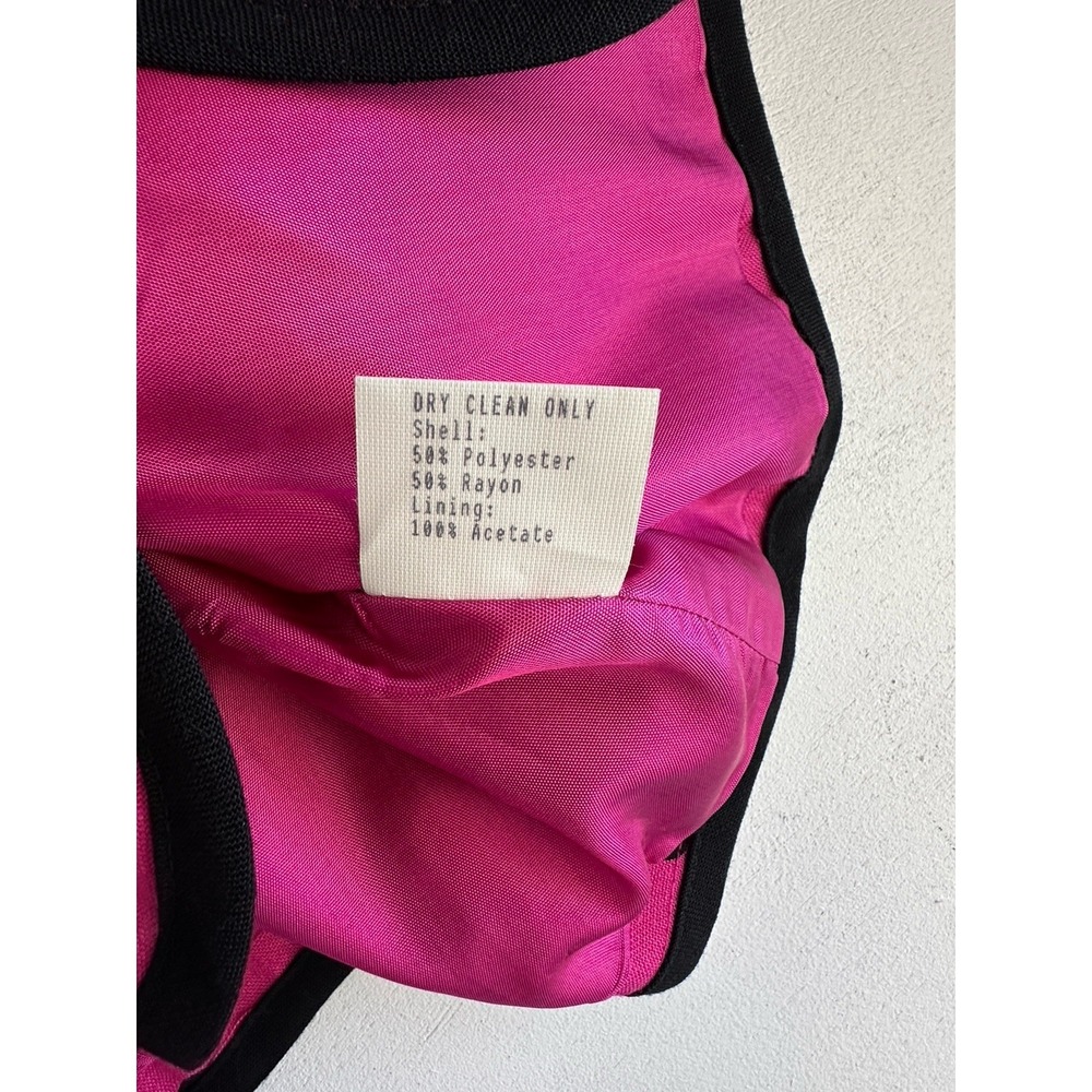 NWT 80s VTG Women's Sz: 14 Gilmor Pink Black Polka Dot Blazer - Picture 3 of 7